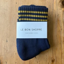 Girlfriend Adult Socks in Navy by Le Bon Shoppe