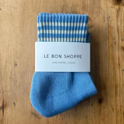 Girlfriend Adult Socks in Parisian Blue by Le Bon Shoppe