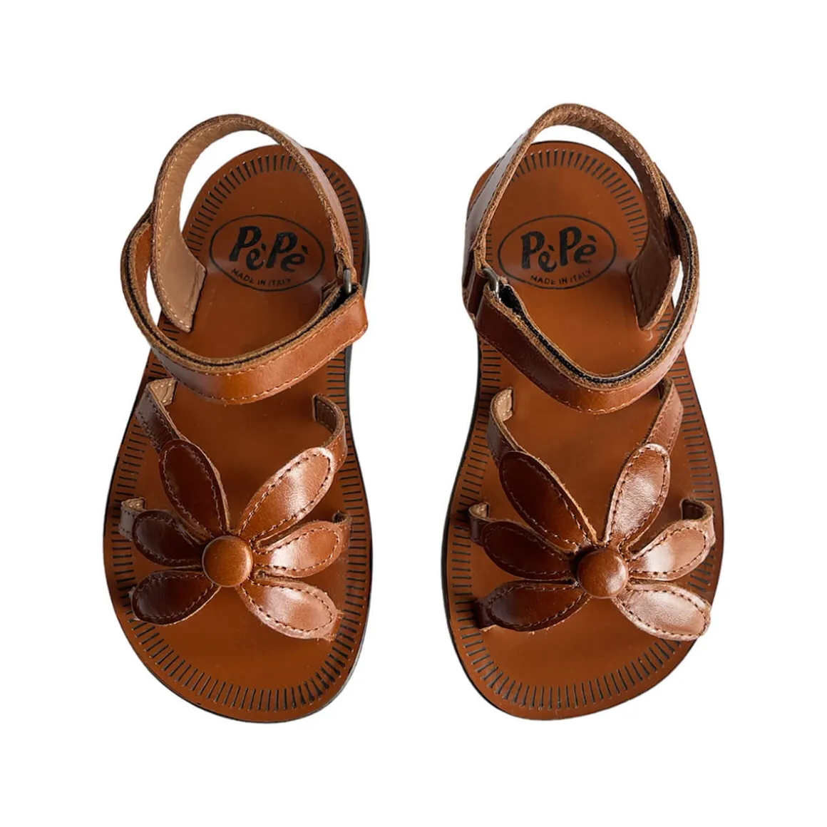 Giulia Flower Sandals in Cacao by PèPè