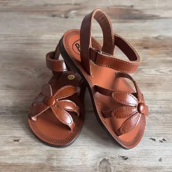 Giulia Flower Sandals in Cacao by PèPè