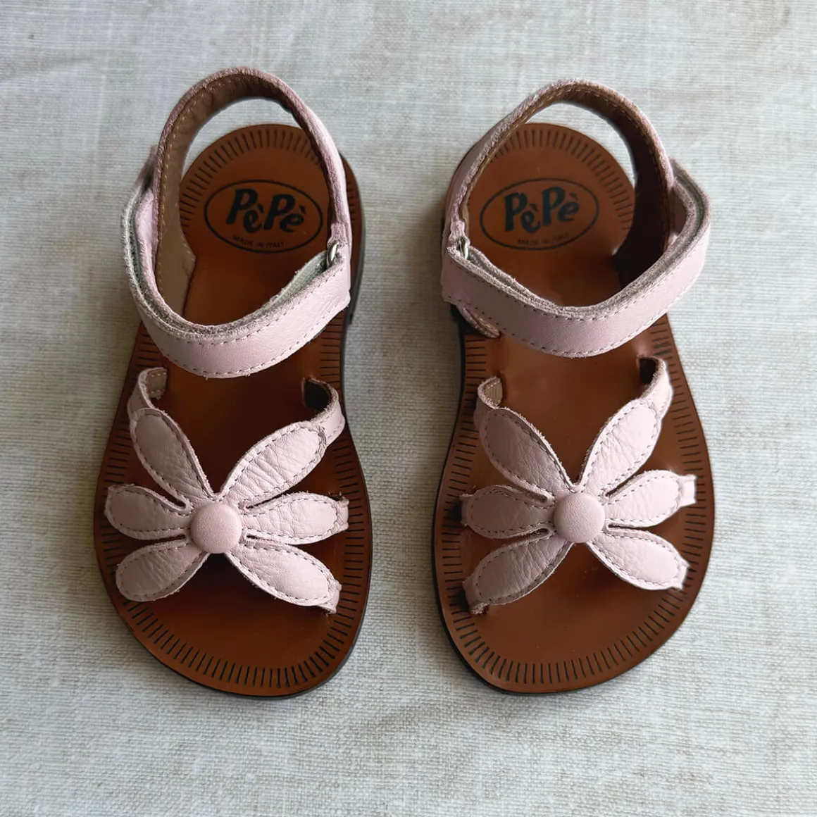 Giulia Flower Sandals in Camelia by PèPè