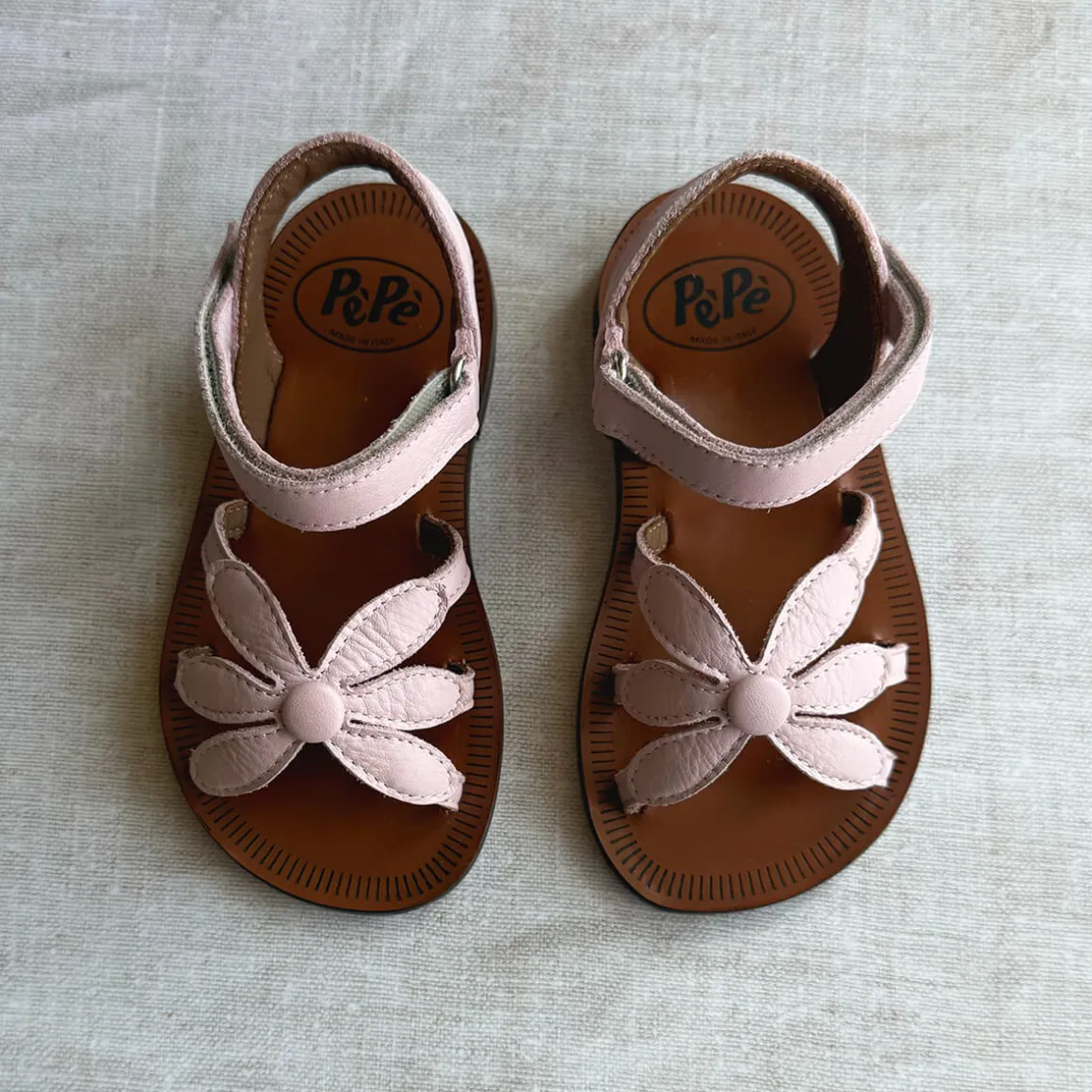Giulia Flower Sandals in Camelia by PèPè