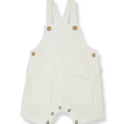 Giulio Short Overall in Ivory by 1+ in the Family - Last Ones In Stock - 6-12 Months