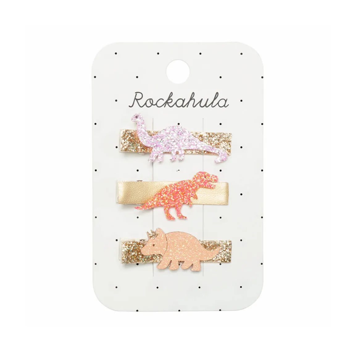 Glitter Dinosaur Bar Hair Clips by Rockahula