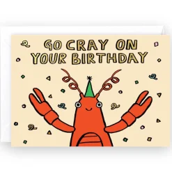 Go Cray On Your Birthday Greetings Card by Alice Bowsher for Wrap