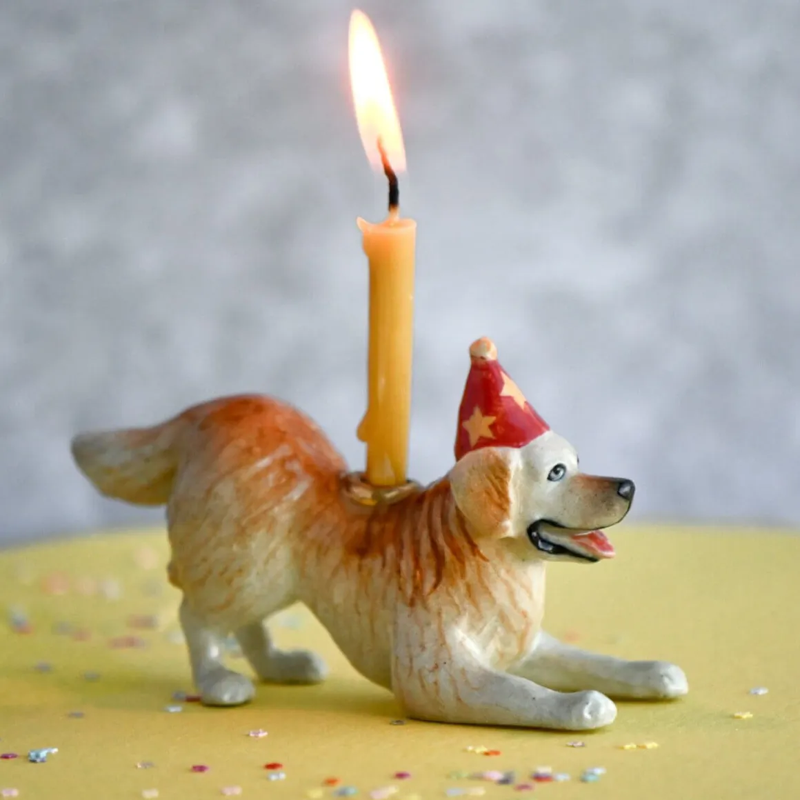 Golden Retriever Ceramic Cake Topper by Camp Hollow