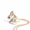Goldentail Rabbit Ceramic Pendant by Camp Hollow