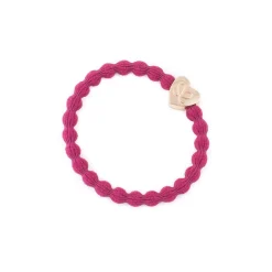 Gold Heart Hair Band in Burgundy by byEloise