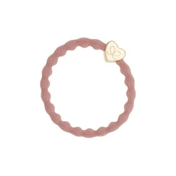 Gold Heart Hair Band in Champagne Pink by byEloise
