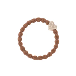 Gold Heart Hair Band in Hazel Brown by byEloise