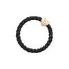 Gold Heart Hair Band in Woven Black Shimmer by byEloise