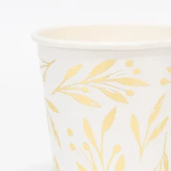Gold Leaf Party Cups by Meri Meri