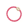 Gold Palm Leaf Hair Band in Neon Peach by byEloise