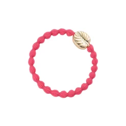 Gold Palm Leaf Hair Band in Neon Peach by byEloise