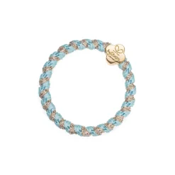 Gold Quatrefoil Hair Band in Woven Peppermint Shimmer by byEloise