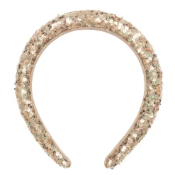 Gold Sequin Padded Headband by Rockahula