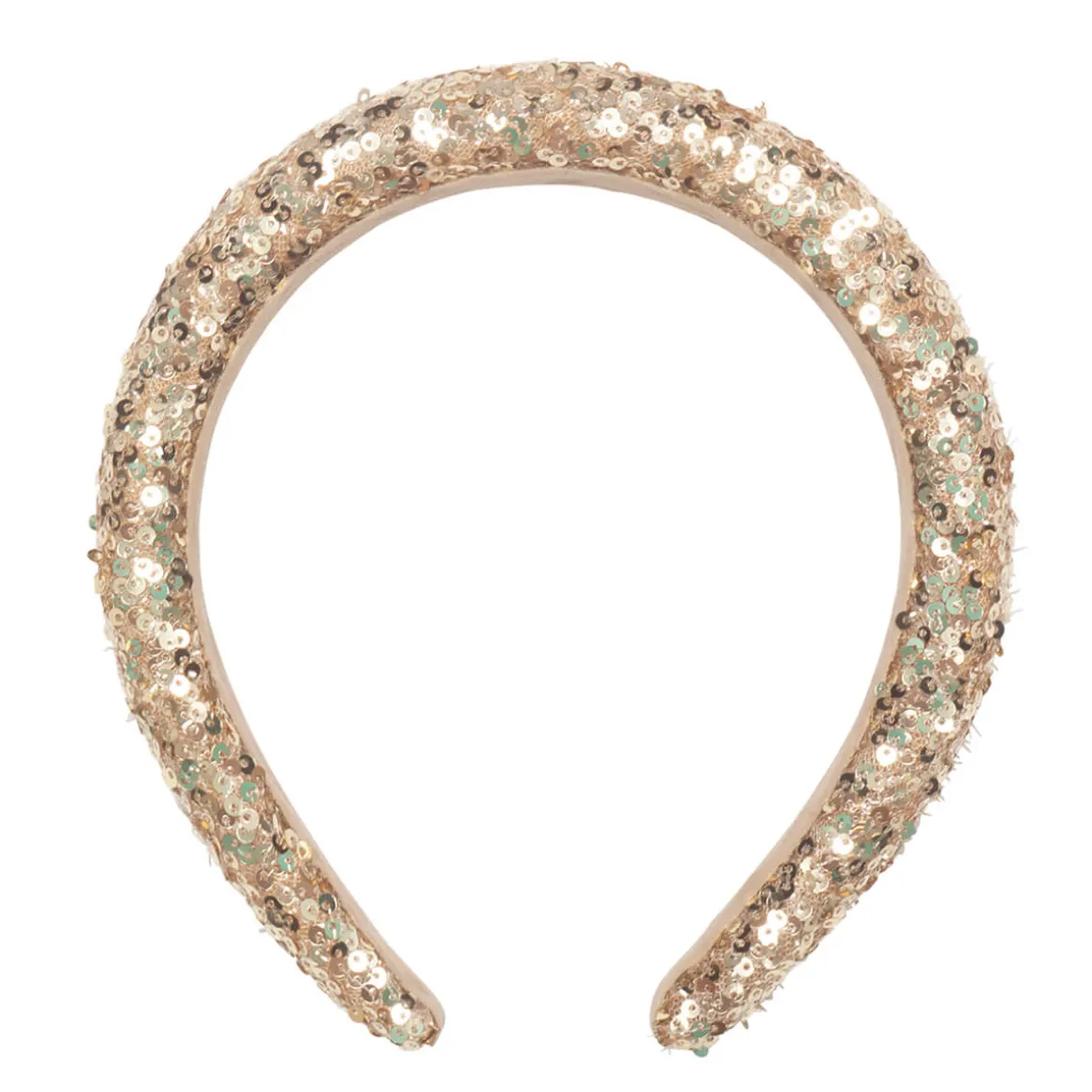 Gold Sequin Padded Headband by Rockahula