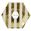 Gold Stripes Party Plates Large by Meri Meri