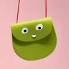 Googly Eye Pocket Purse in Apple Green by Ark Colour Designs