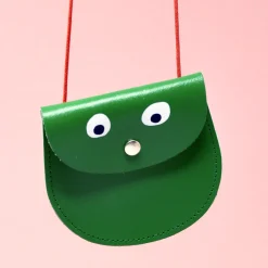 Googly Eye Pocket Purse in Bright Green by Ark Colour Designs