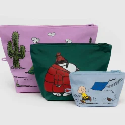 Go Pouch Set in Peanuts by Baggu