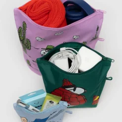 Go Pouch Set in Peanuts by Baggu
