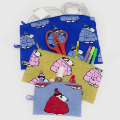 Go Pouch Set in Puffer Snoopy by Baggu