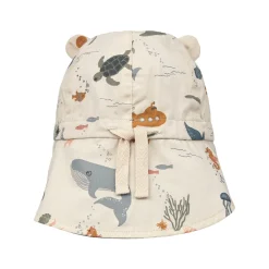 Gorm Reversible Sun Hat in Sea Creature / Sandy by Liewood - Last Ones In Stock - 3-9 Months