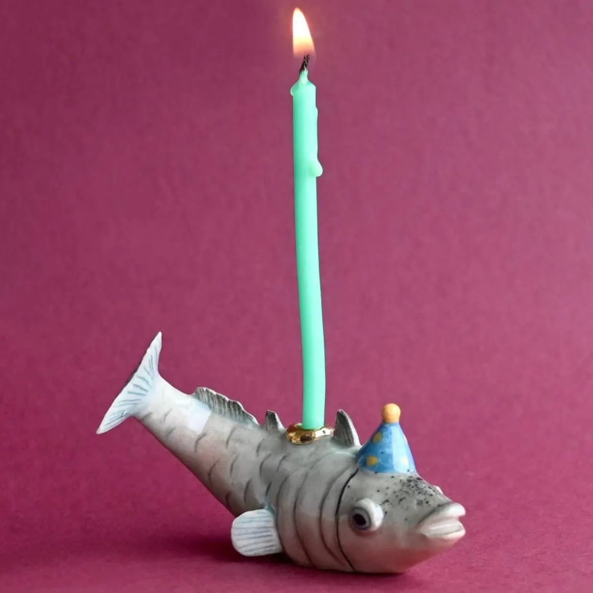 Graceful Fish Ceramic Cake Topper by Camp Hollow