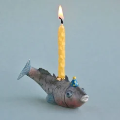 Graceful Fish Ceramic Cake Topper by Camp Hollow