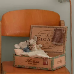 Grandma and Grandpa Mice in Cigarbox by Maileg