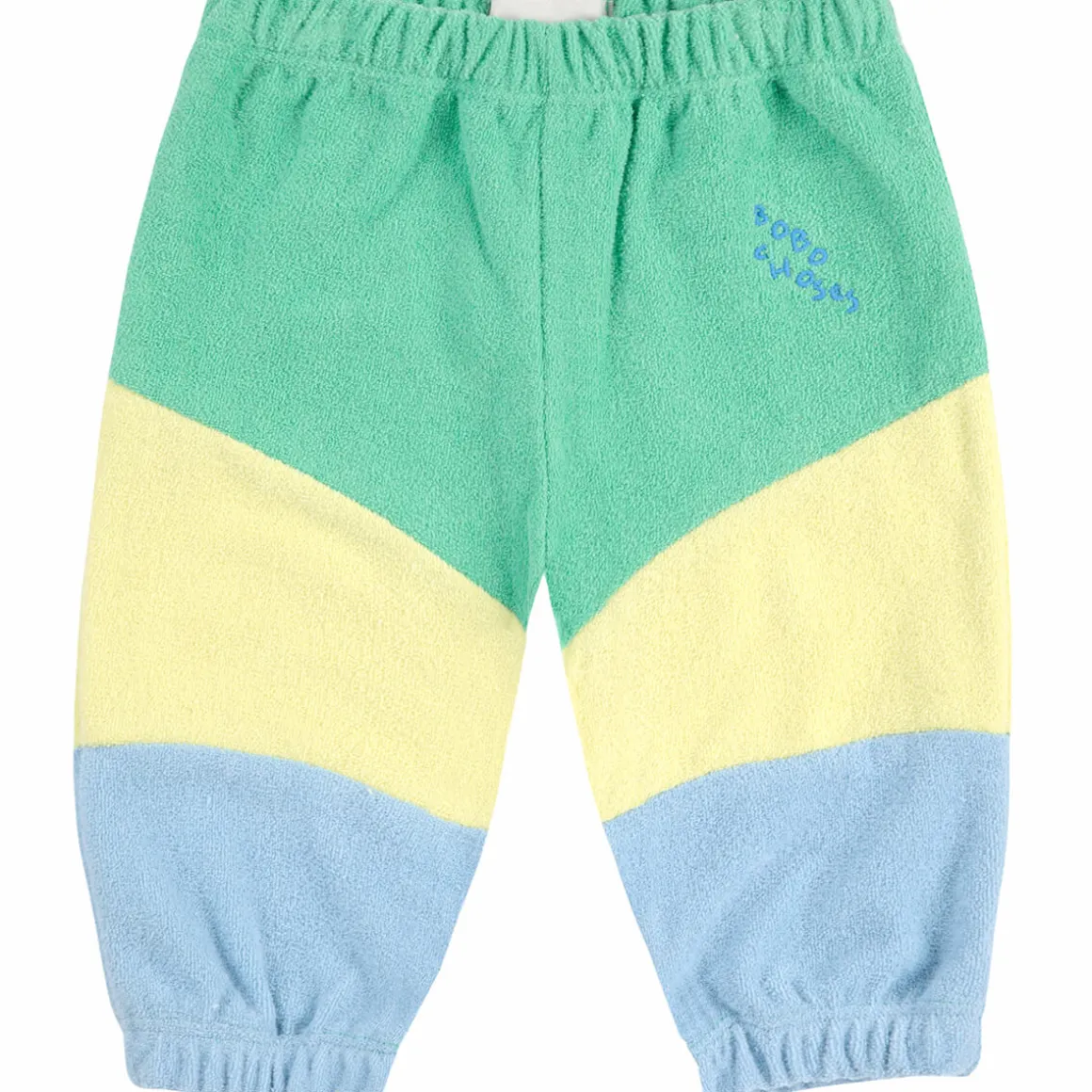 Green Colour Block Baby Sweatpants by Bobo Choses