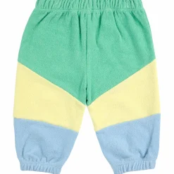 Green Colour Block Baby Sweatpants by Bobo Choses