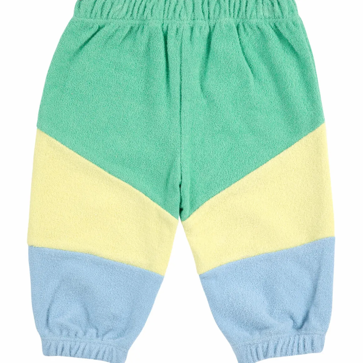 Green Colour Block Baby Sweatpants by Bobo Choses