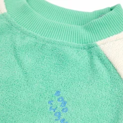 Green Colour Block Terry Baby Sweatshirt by Bobo Choses