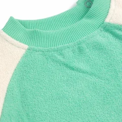 Green Colour Block Terry Baby Sweatshirt by Bobo Choses