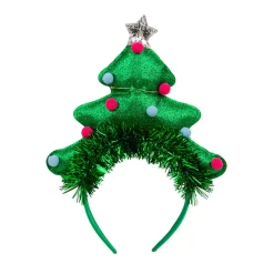 Green LED Christmas Tree Headband by Talking Tables