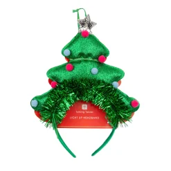 Green LED Christmas Tree Headband by Talking Tables