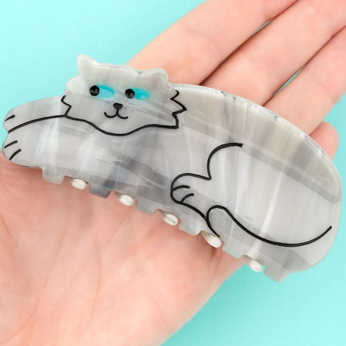 Grey Cat Hair Claw by Coucou Suzette