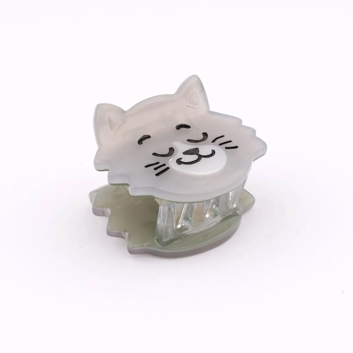 Grey Cat Mini Hair Claw by Coucou Suzette