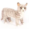 Grey Jacquard Cat Standing (35cm) by Hansa