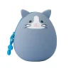 Grey Tuxedo Cat PuniLabo Egg Pouch by Lihit Lab