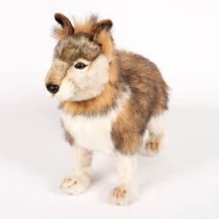 Grey Wolf Cub Standing (44cm) by Hansa