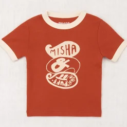 Groovy Paisley Ringer Tee in Claystone by Misha & Puff