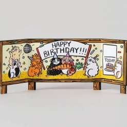 Guinea Pig Surprise Fold Out Birthday Greetings Card by Alice Bowsher for Wrap