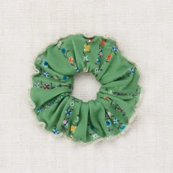 Hair Scrunchie in Jadeite Little Botanica by Misha & Puff