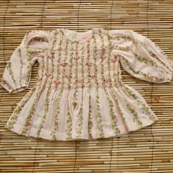 Handsmock Blouse in Farandole Flowers by Bonjour