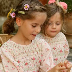 Handsmock Blouse in Rosa Bloom Print by Bonjour