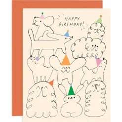 Happy Birthday Animal Stack Greetings Card by Odile Ferraille for Wrap