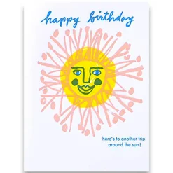 Happy Birthday Another Trip Around The Sun Greetings Card by Egg Press for 1973